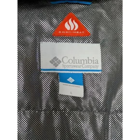 Columbia Jacket Mens Large Gray Omni-Tech Hooded Rain Waterproof - Picture 11 of 12